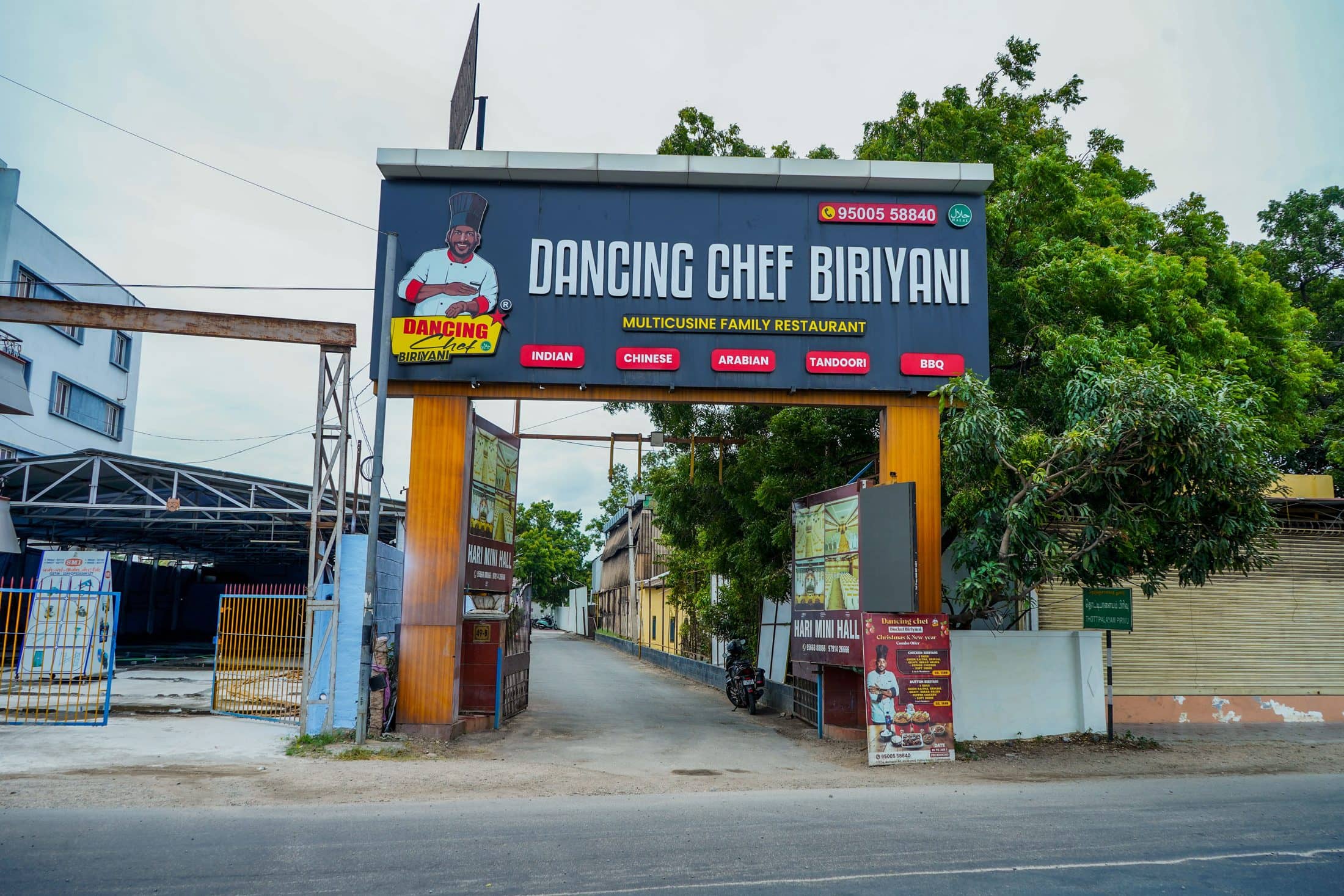 The restaurant exterior and forecourt — Dancing Chef Biriyani, Coimbatore (5)