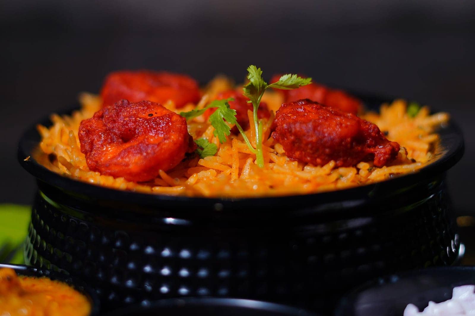 Chicken 65 over biriyani — Dancing Chef Biriyani, Coimbatore