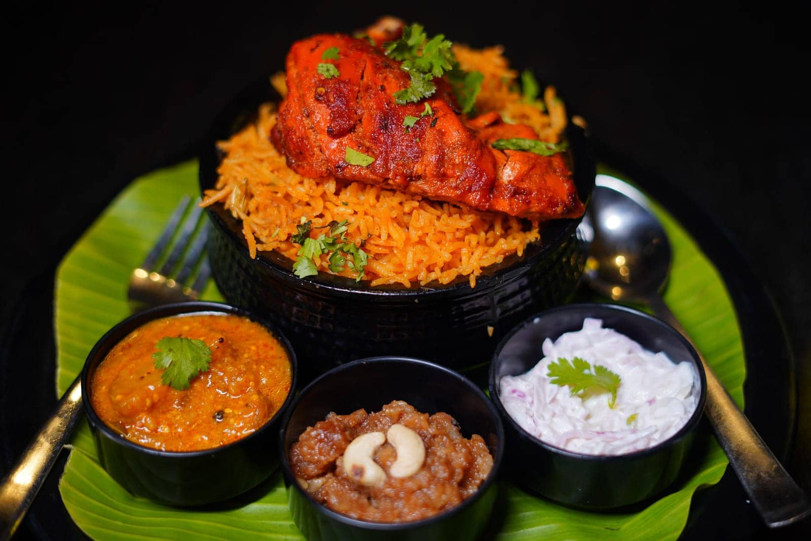 Kebab plate with onion rings — Dancing Chef Biriyani, Coimbatore