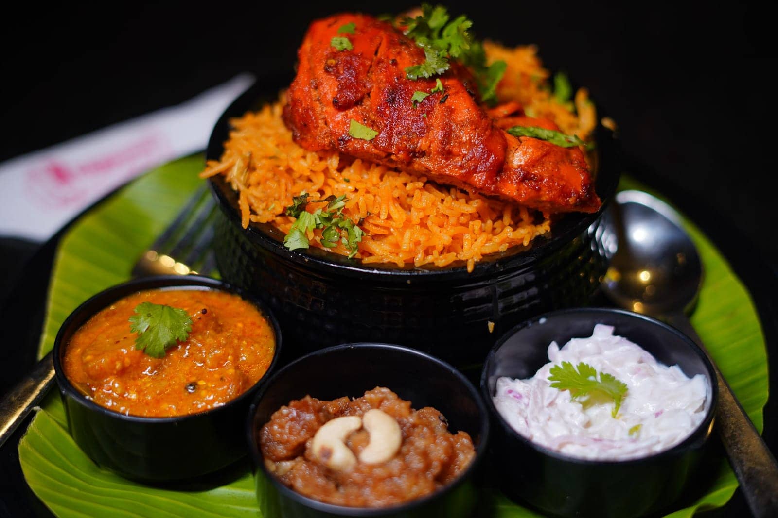Tandoori platter off the coals — Dancing Chef Biriyani, Coimbatore