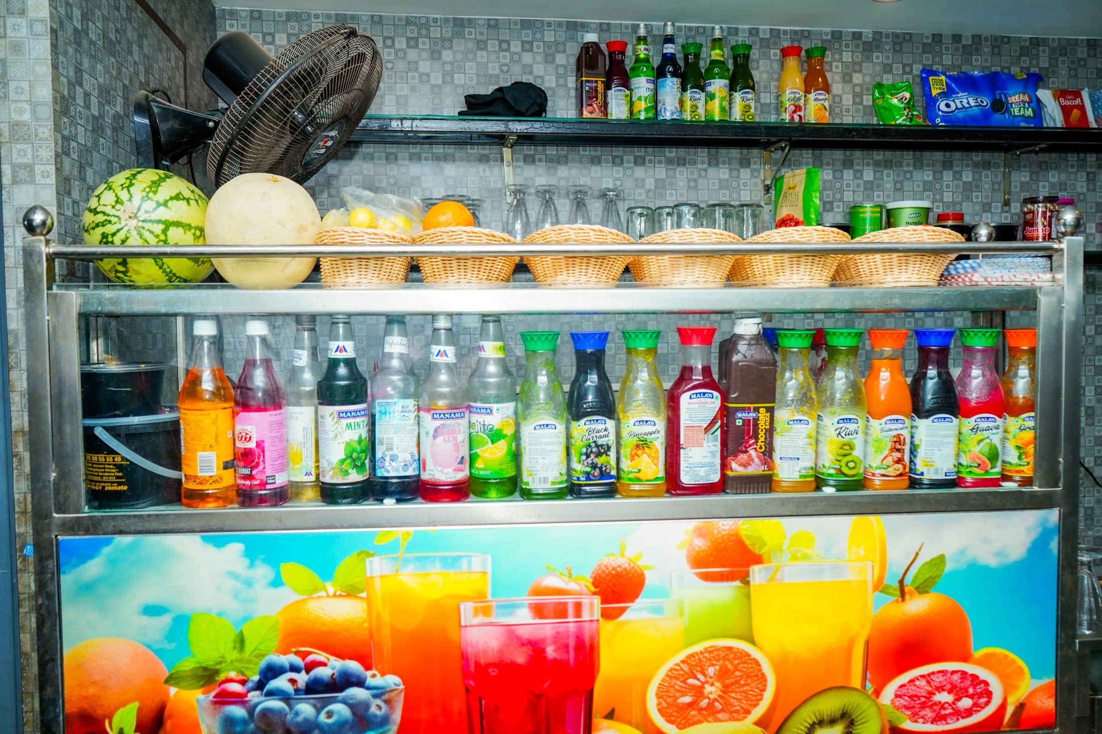 The Flavours Bar juice and mocktail counter at Dancing Chef Biriyani