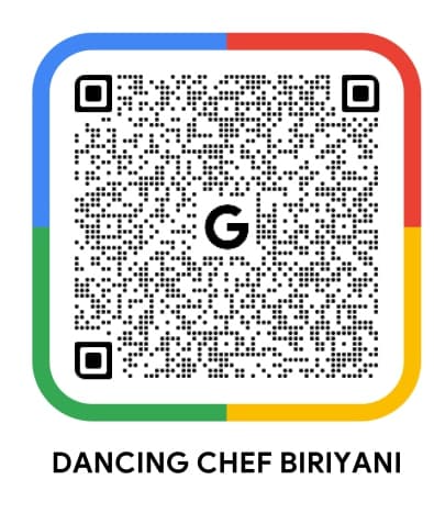 Scan to review Dancing Chef Biriyani on Google